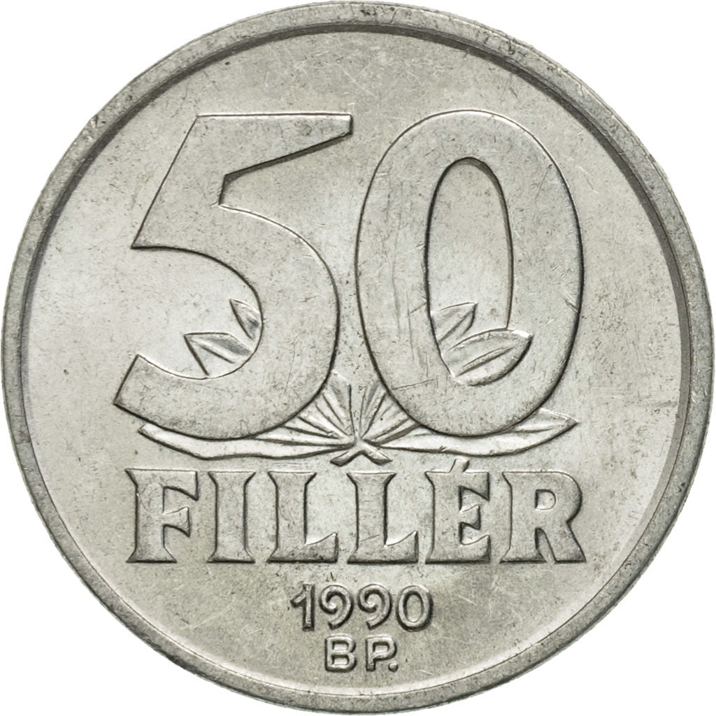 Monnaie, Hongrie, 50 Fillér, 1990, Budapest, TTB, Aluminium, KM:677