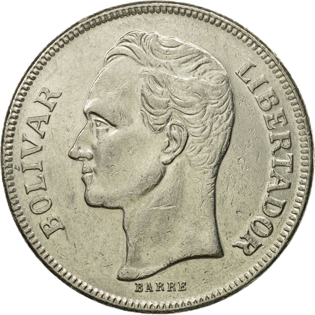 Münze, Venezuela, 5 Bolivares, 1977, SS, Nickel, KM:53.1