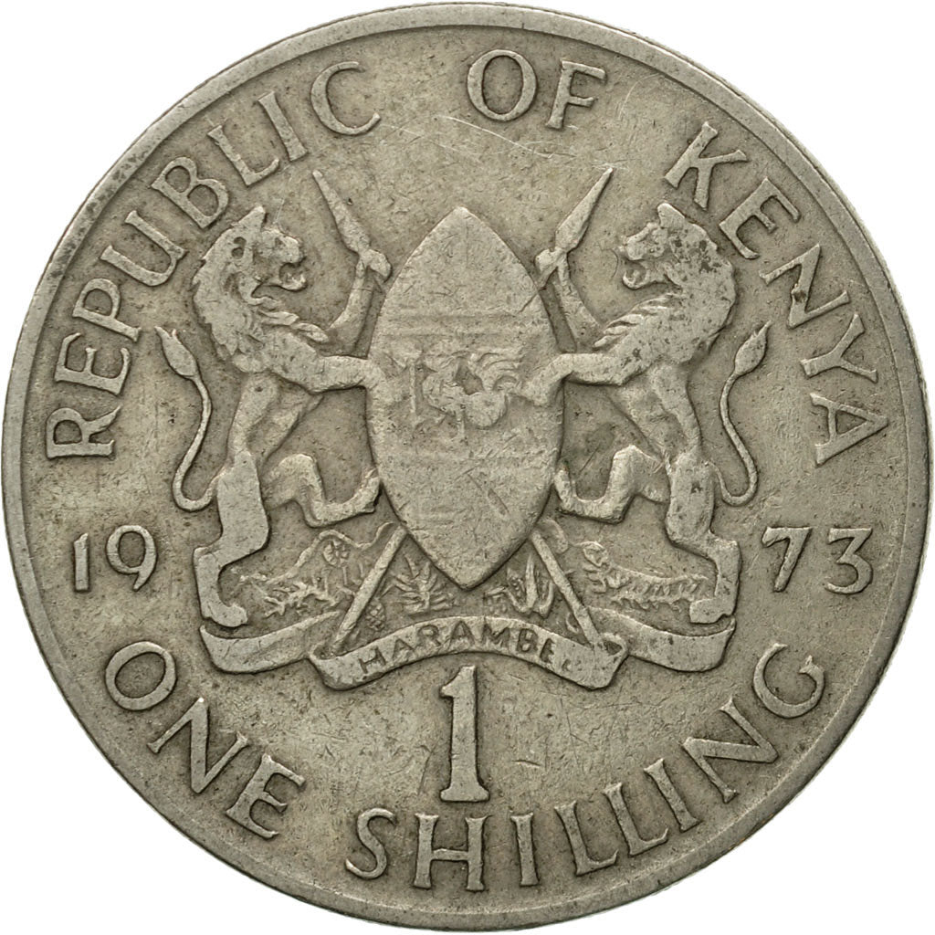 Coin, Kenya, Shilling, 1973, EF(40-45), Copper-nickel, KM:14