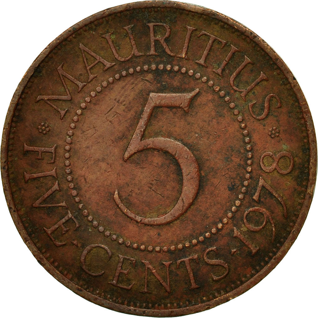 Monnaie, Mauritius, Elizabeth II, 5 Cents, 1978, TTB, Bronze, KM:34