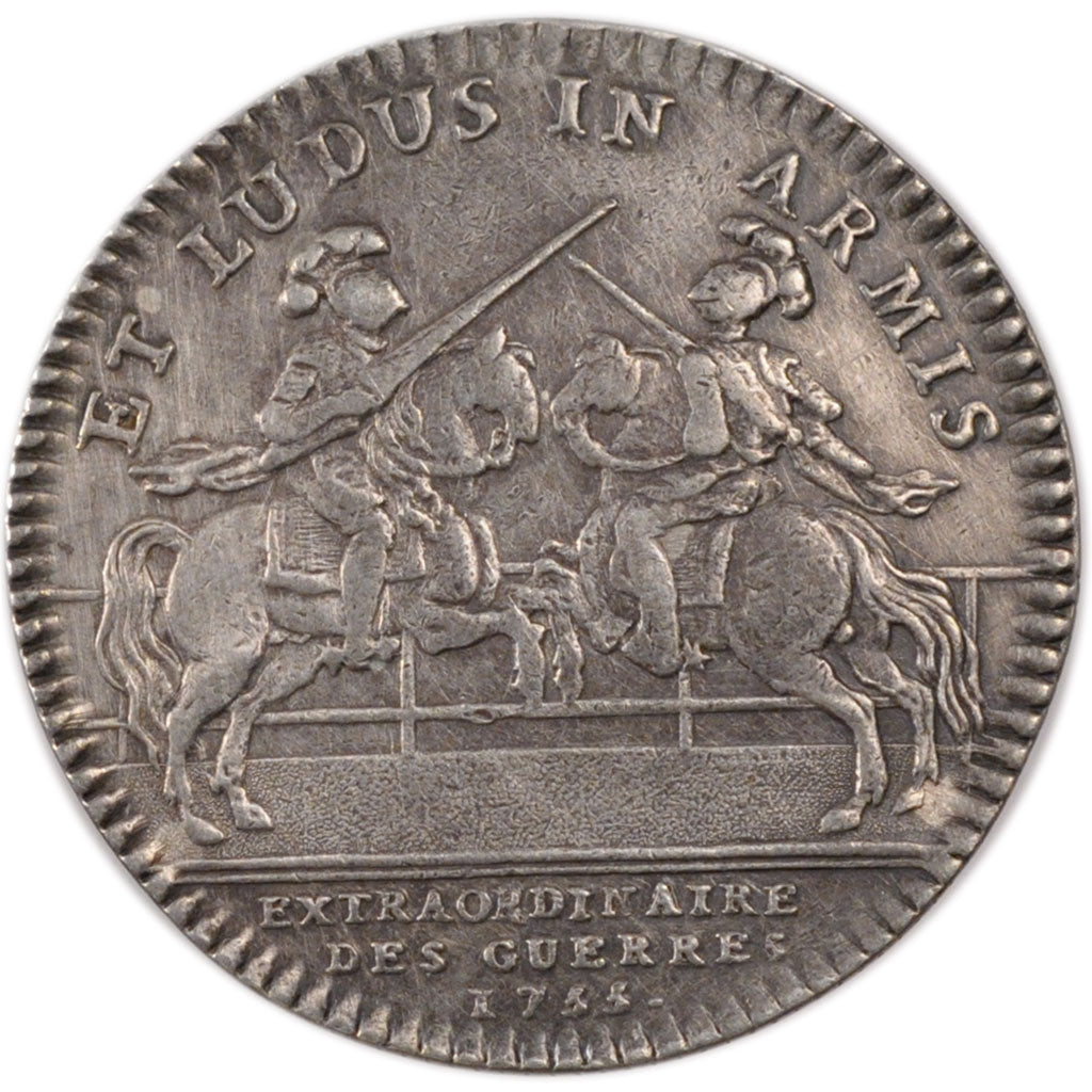 France, Royal, Token, 1755, AU(50-53), Silver, Feuardent #851, 7.45