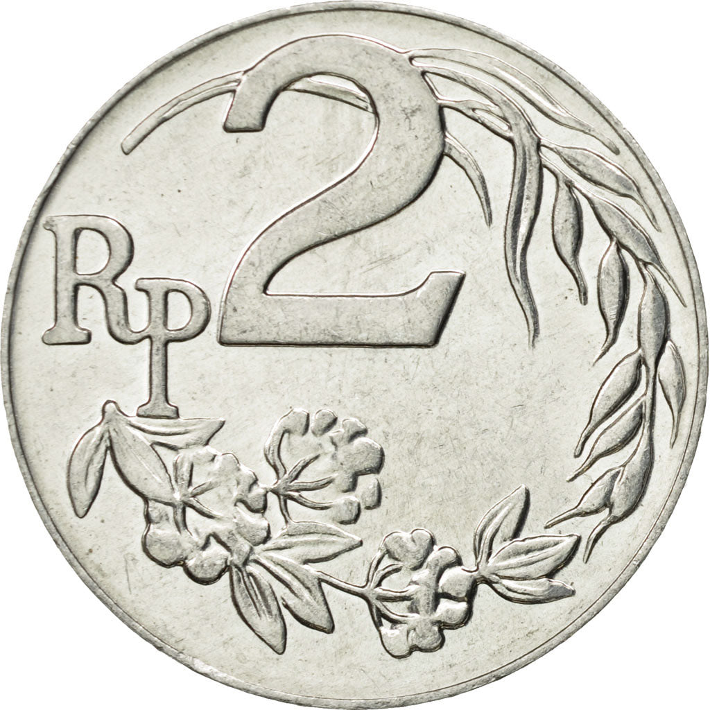 Coin, Indonesia, 2 Rupiah, 1970, EF(40-45), Aluminum, KM:21