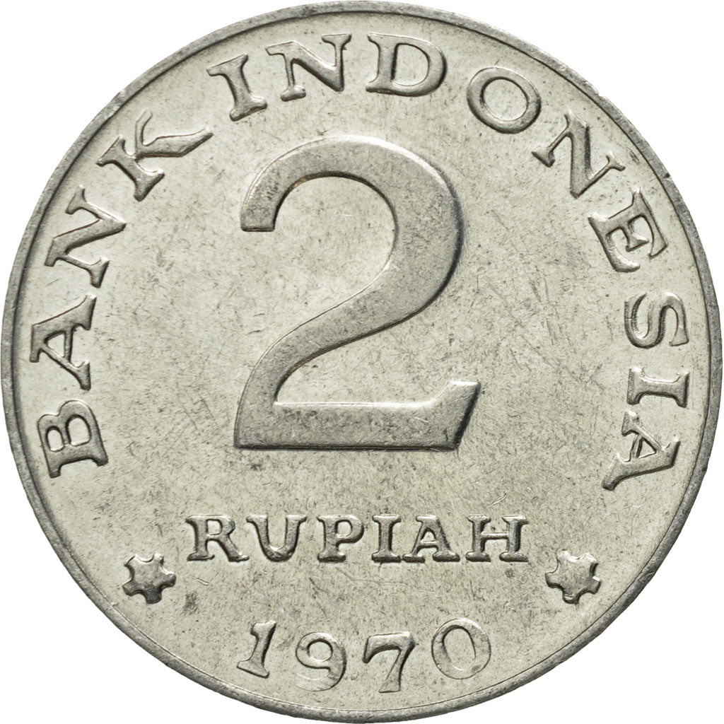 Coin, Indonesia, 2 Rupiah, 1970, EF(40-45), Aluminum, KM:21