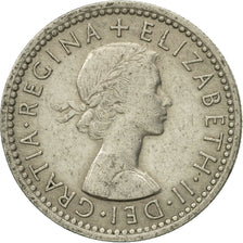 Coin, Great Britain, Elizabeth II, 6 Pence, 1954, EF(40-45), Copper-nickel
