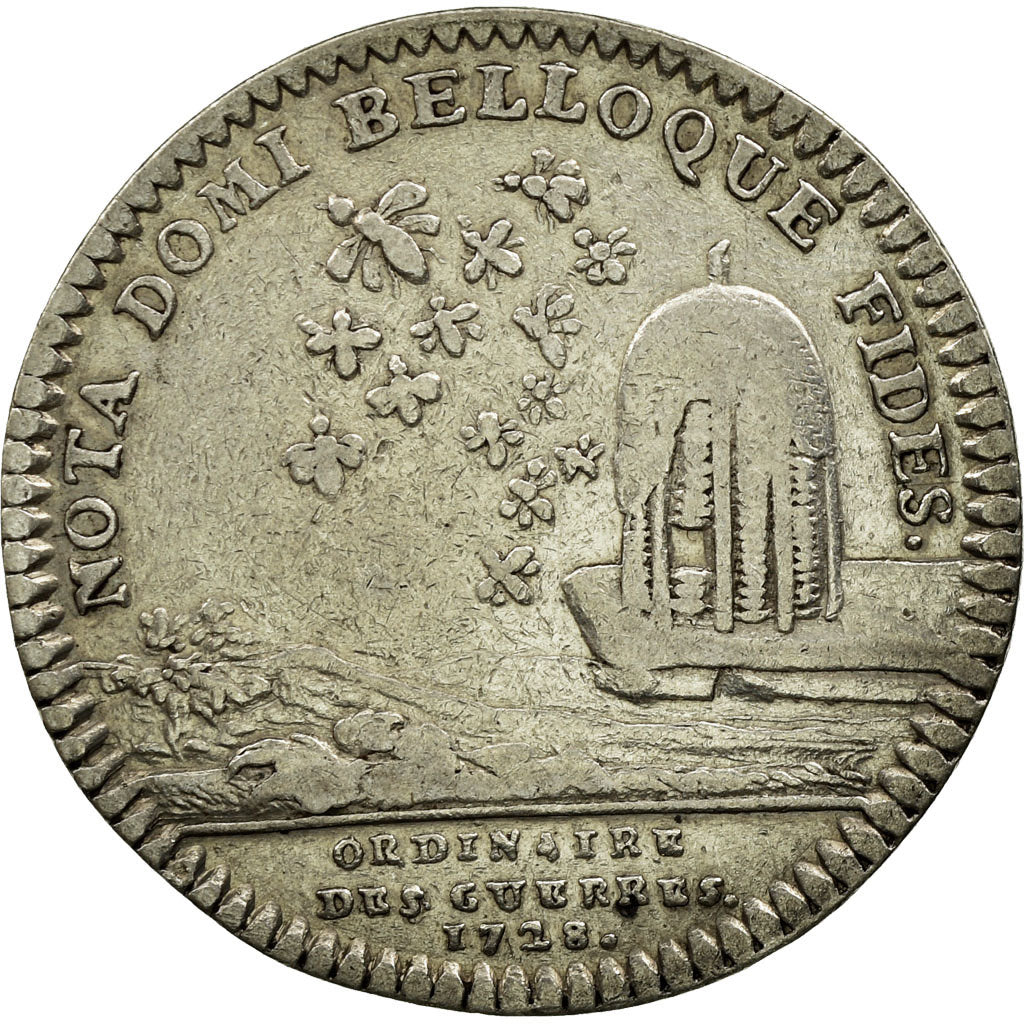 France, Token, Royal, 1728, EF(40-45), Silver, Feuardent:543