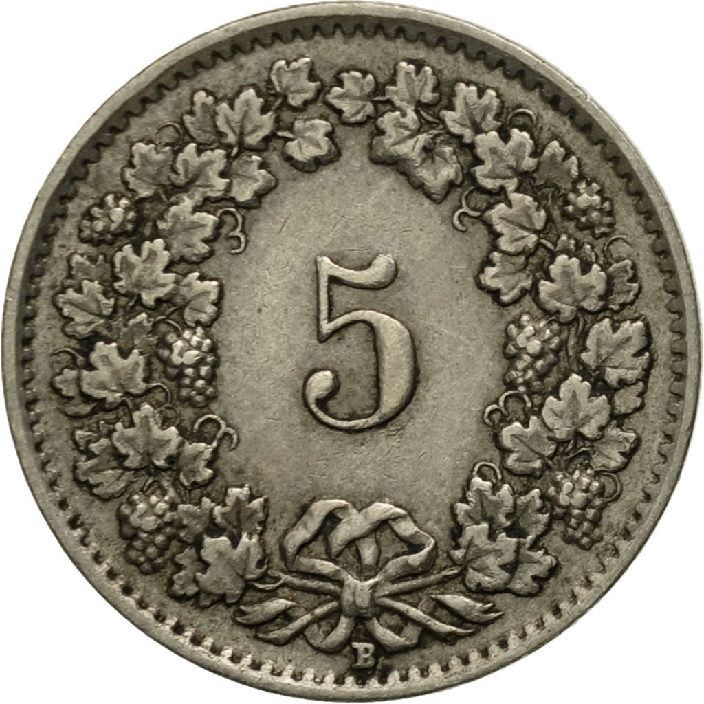 Coin, Switzerland, 5 Rappen, 1940, Bern, EF(40-45), Copper-nickel, KM:26