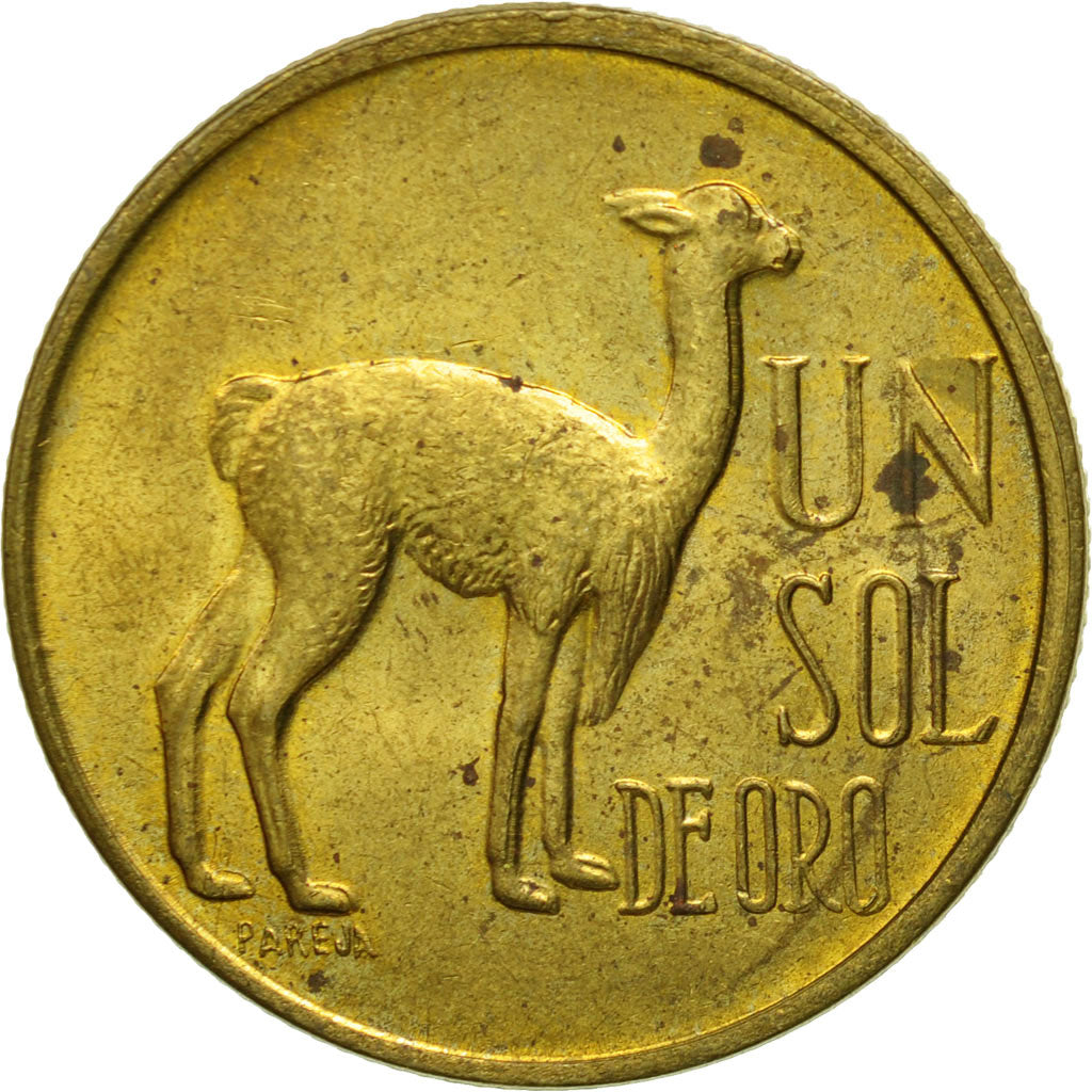 Coin, Peru, Sol, 1974, EF(40-45), Brass, KM:248