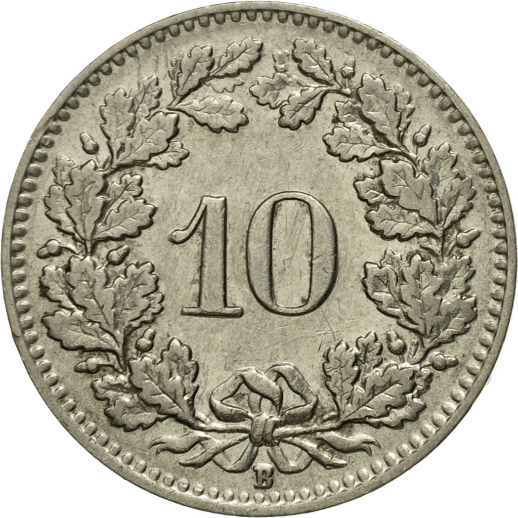 Coin, Switzerland, 10 Rappen, 1988, Bern, EF(40-45), Copper-nickel, KM:27