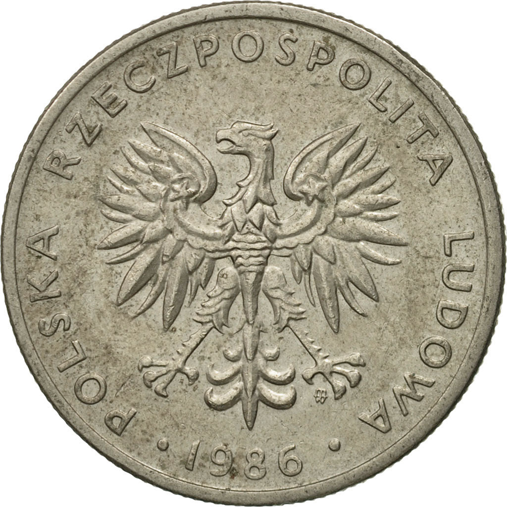 Coin, Poland, 20 Zlotych, 1986, Warsaw, EF(40-45), Copper-nickel, KM:153.1