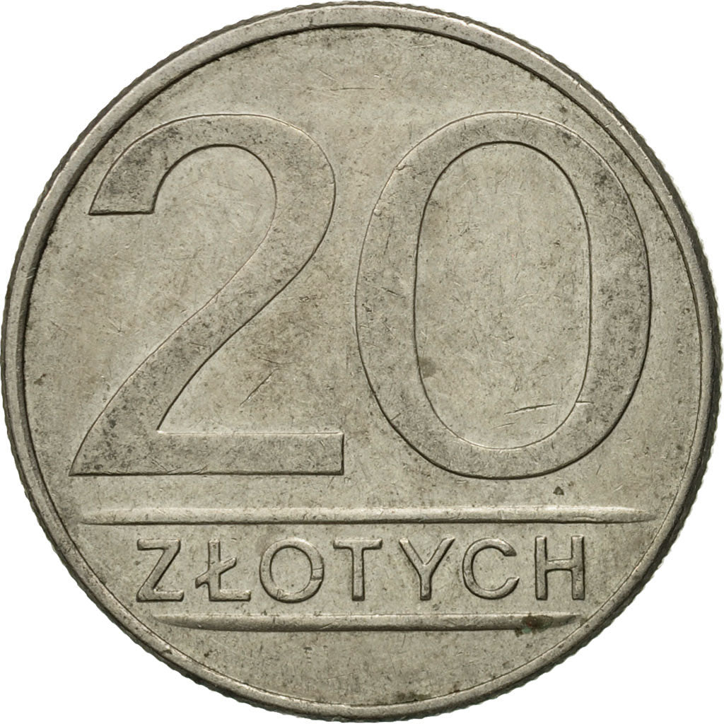 Coin, Poland, 20 Zlotych, 1986, Warsaw, EF(40-45), Copper-nickel, KM:153.1