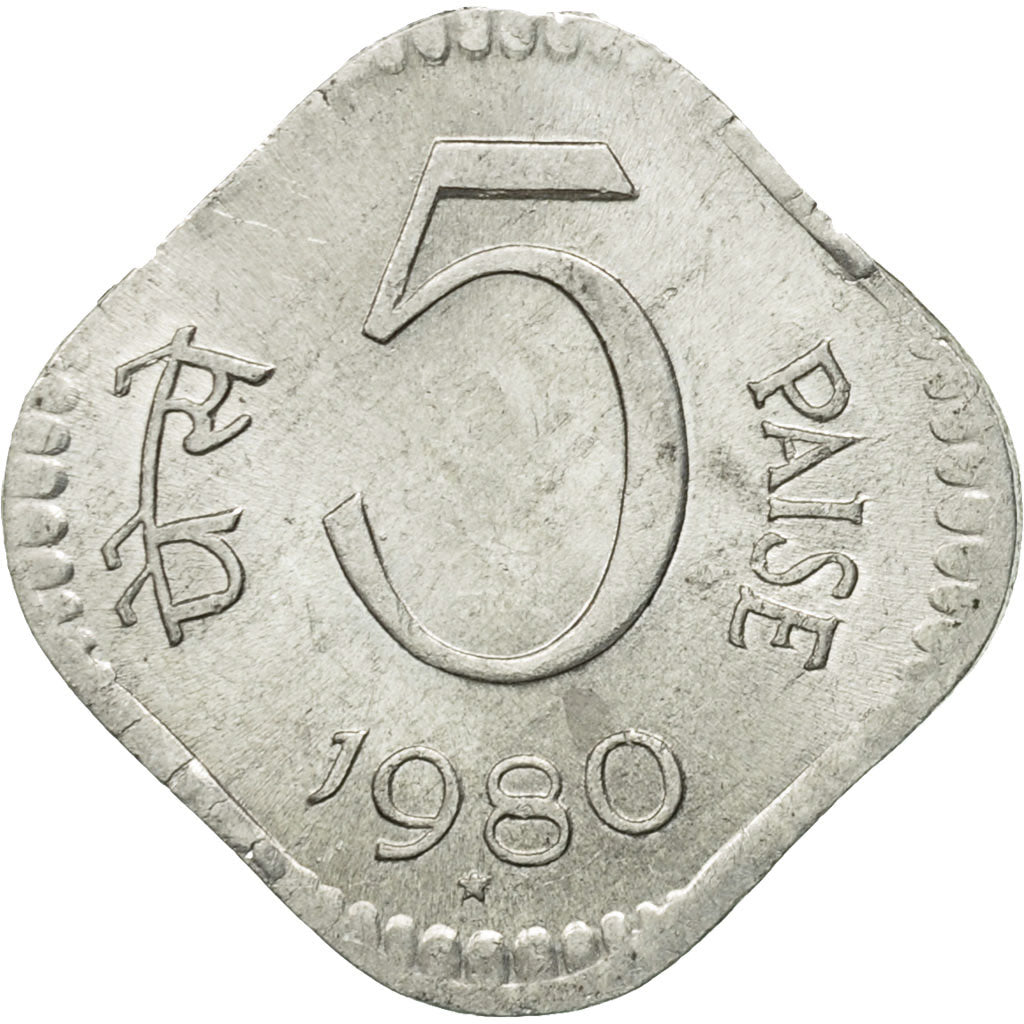 Coin, INDIA-REPUBLIC, Rupee, 1980, EF(40-45), Stainless Steel, KM:92.1