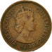 Coin, Mauritius, Elizabeth II, 5 Cents, 1975, EF(40-45), Bronze, KM:34