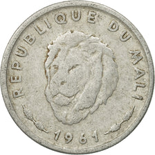 Coin, Mali, 25 Francs, 1961, EF(40-45), Aluminum, KM:4
