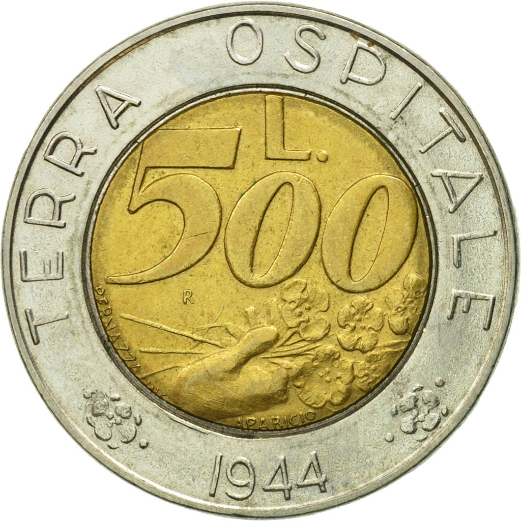 Moneta, San Marino, 500 Lire, 1991, BB, Bi-metallico, KM:269