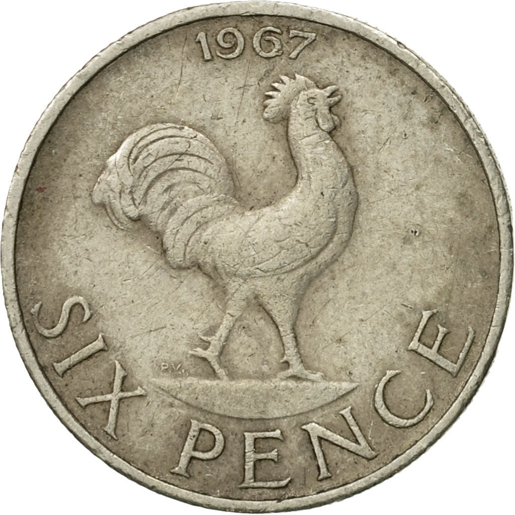 Coin, Malawi, 6 Pence, 1967, EF(40-45), Copper-Nickel-Zinc, KM:1