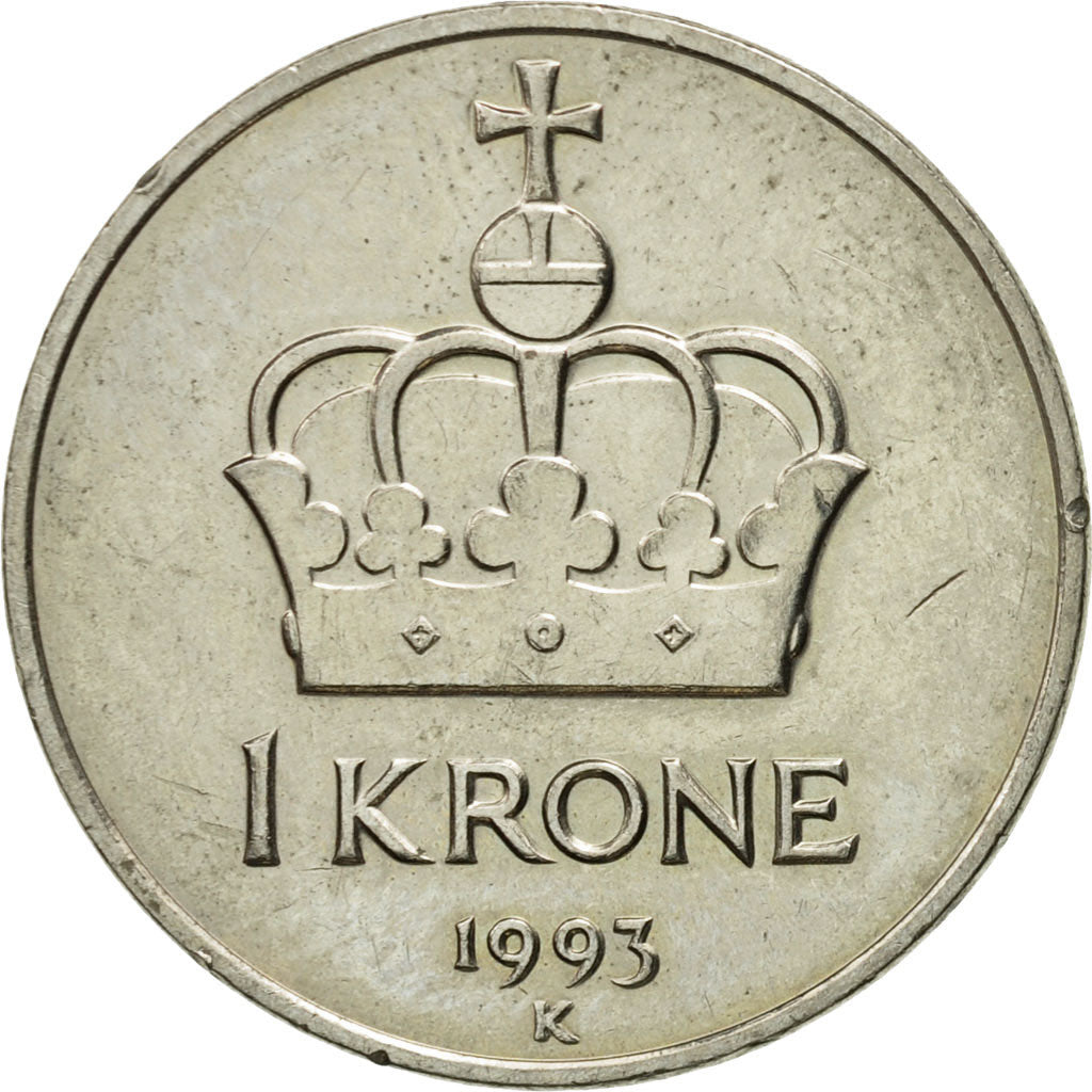 Coin, Sweden, Gustaf VI, Krona, 1993, EF(40-45), Copper-Nickel Clad Copper