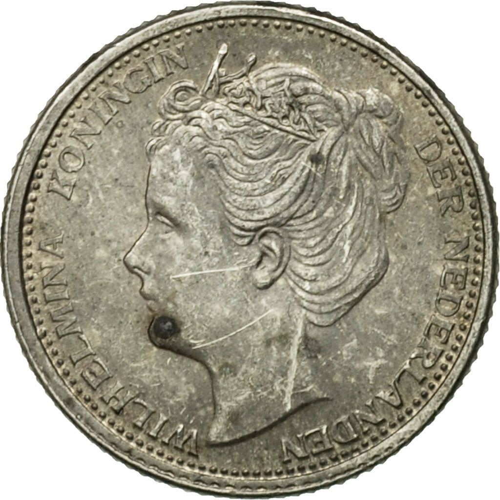 Coin, Netherlands, Wilhelmina I, 10 Cents, 1906, EF(40-45), Silver, KM:136