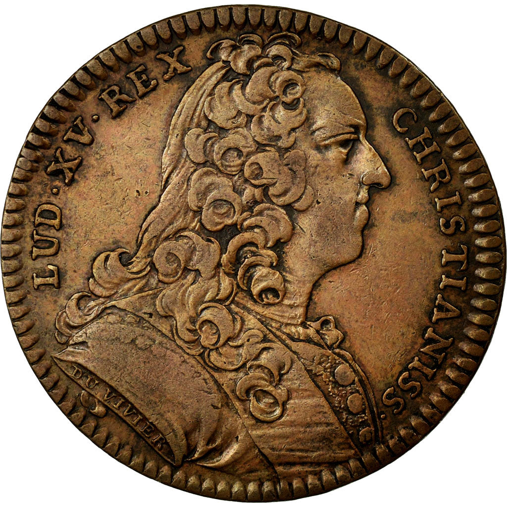 France, Token, Royal, 1739, EF(40-45), Copper, Feuardent:2049