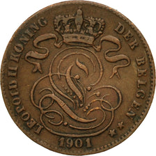 Coin, Belgium, Leopold II, Centime, 1901, EF(40-45), Copper, KM:33.2