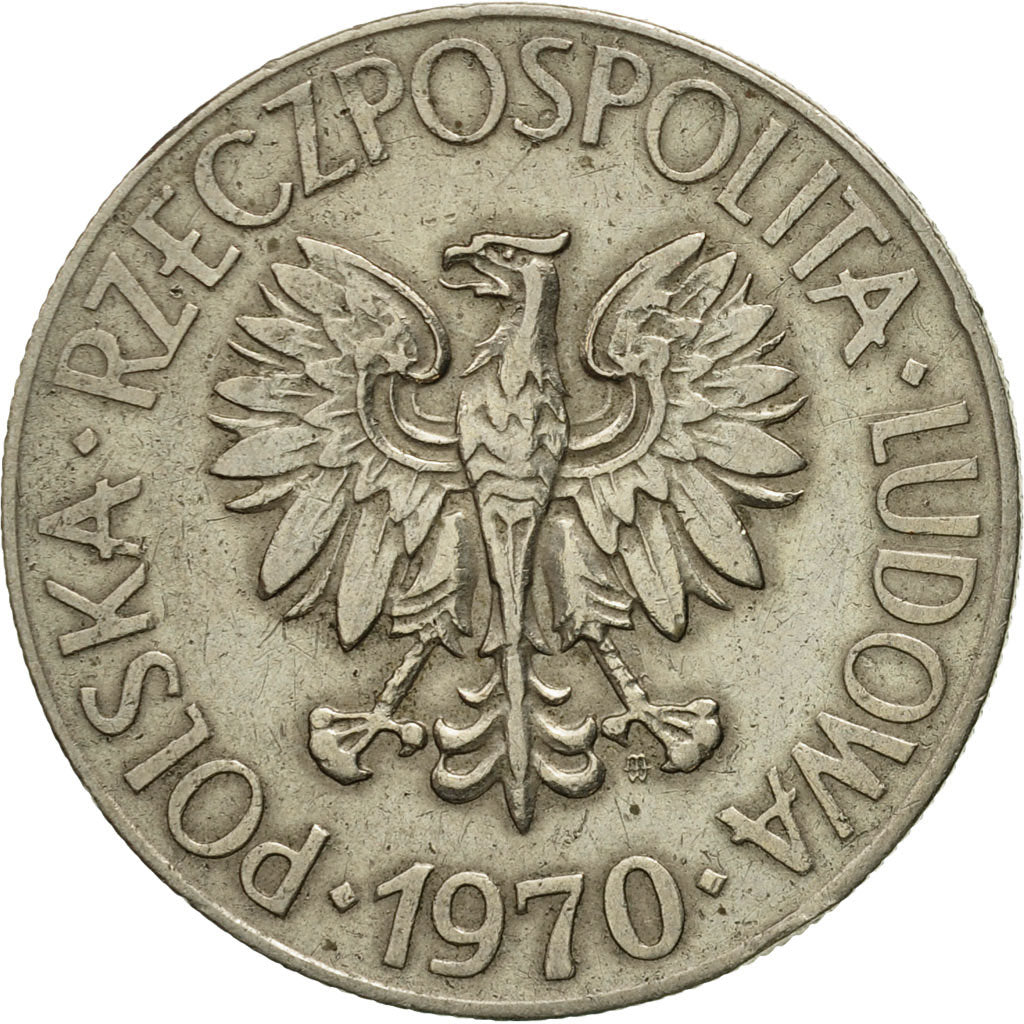 Coin, Poland, 10 Zlotych, 1970, Warsaw, EF(40-45), Copper-nickel, KM:50a