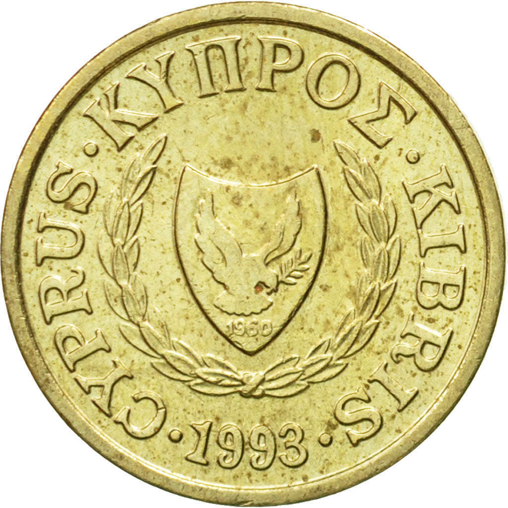 Coin, Cyprus, Cent, 1993, EF(40-45), Nickel-brass, KM:53.3