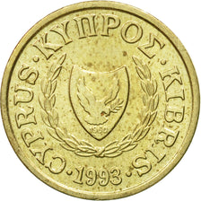 Coin, Cyprus, Cent, 1993, EF(40-45), Nickel-brass, KM:53.3