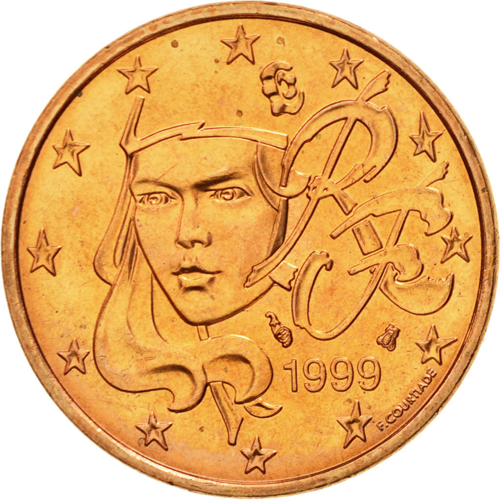 France, 5 Euro Cent, 1999, FDC, Copper Plated Steel, KM:1284