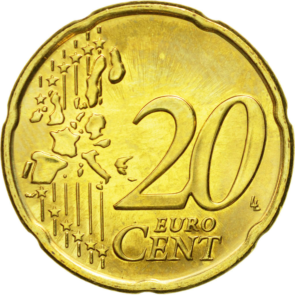 Finlandia, 20 Euro Cent, 2001, FDC, Latón, KM:102