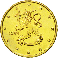 Finlandia, 10 Euro Cent, 2001, FDC, Latón, KM:101