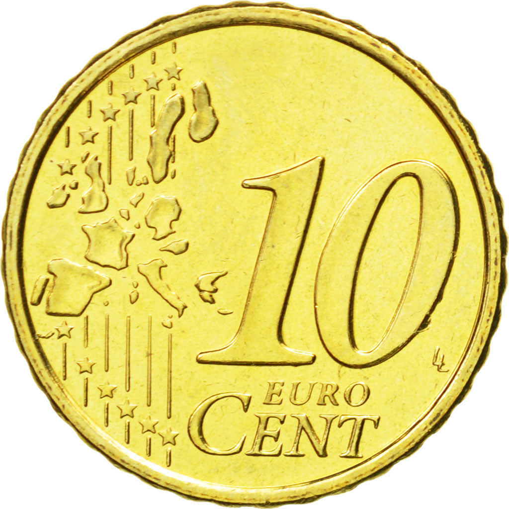 Finlandia, 10 Euro Cent, 2001, FDC, Latón, KM:101