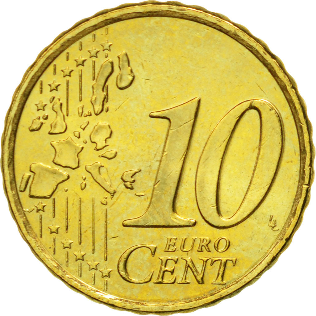 Finlandia, 10 Euro Cent, 2000, SPL, Ottone, KM:101