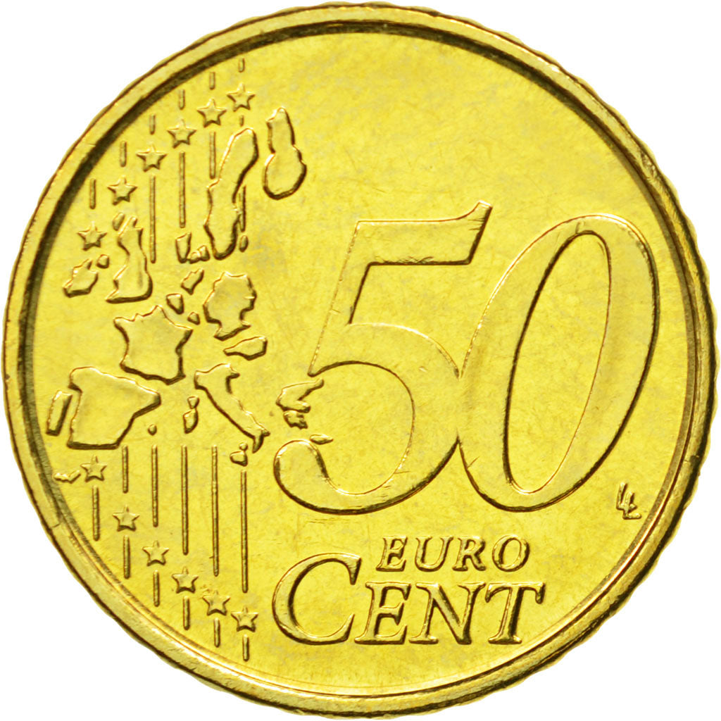 Belgium, 50 Euro Cent, 1999, MS(65-70), Brass, KM:229