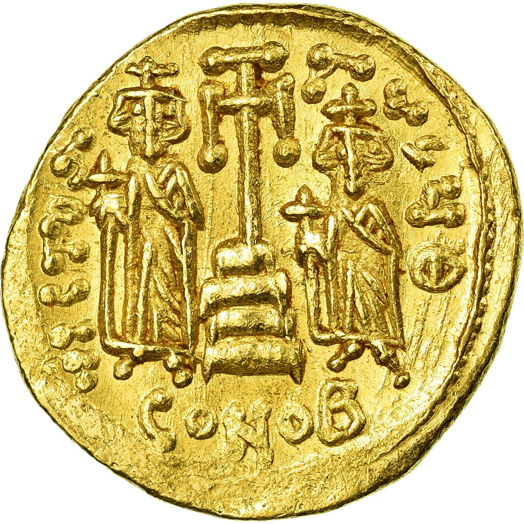 Coin, Constantine IV 668-685, Solidus, Constantinople, AU(55-58), Gold