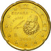 España, 20 Euro Cent, 2002, MBC, Latón, KM:1044