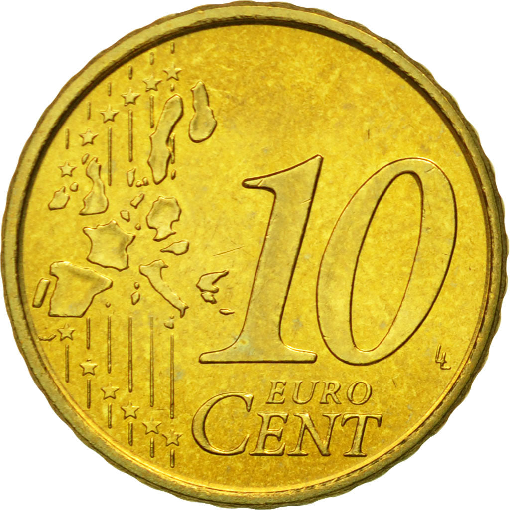 Spanje, 10 Euro Cent, 2003, UNC-, Tin, KM:1043