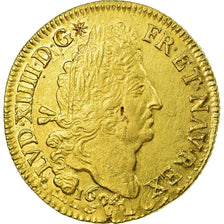 Coin, France, Louis XIV, Double louis d'or aux 4 L, 1694, Paris