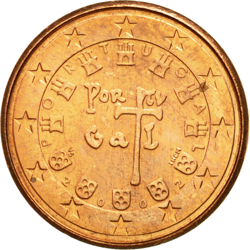 Portugal, Euro Cent, 2002, MS(63), Copper Plated Steel, KM:740