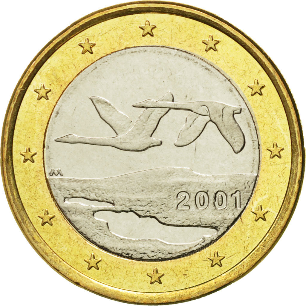 Finland, Euro, 2001, MS(65-70), Bi-Metallic, KM:104
