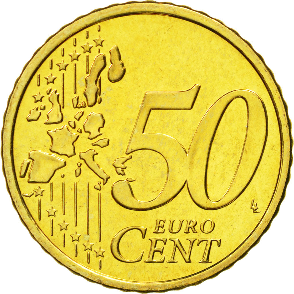 Finlandia, 50 Euro Cent, 2001, FDC, Latón, KM:103