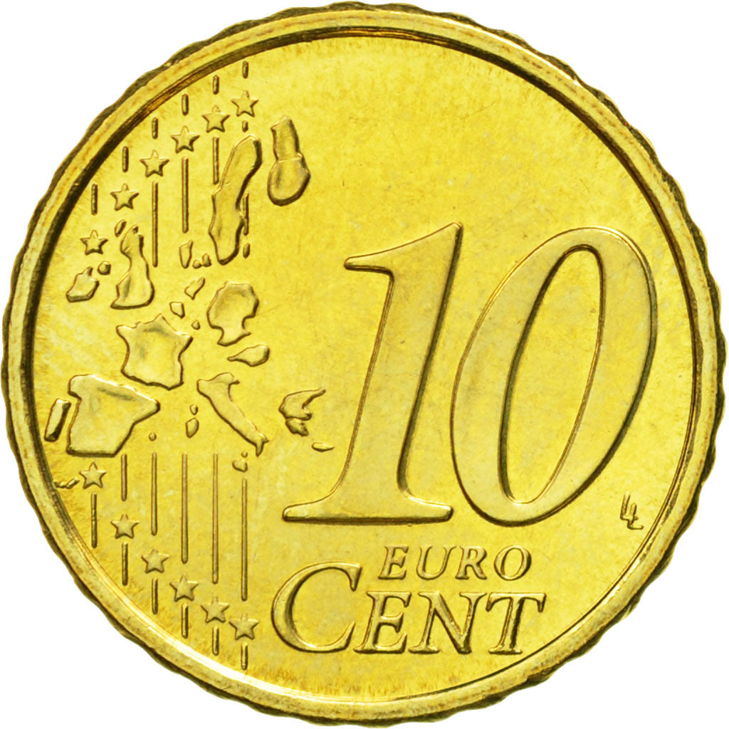 Finlandia, 10 Euro Cent, 2001, FDC, Latón, KM:101