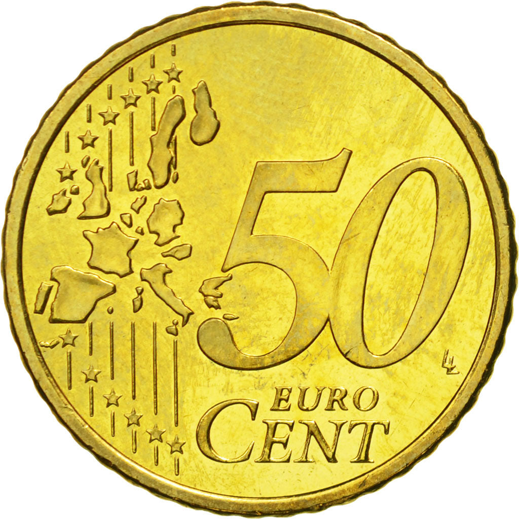 Finland, 50 Euro Cent, 1999, MS(65-70), Brass, KM:103
