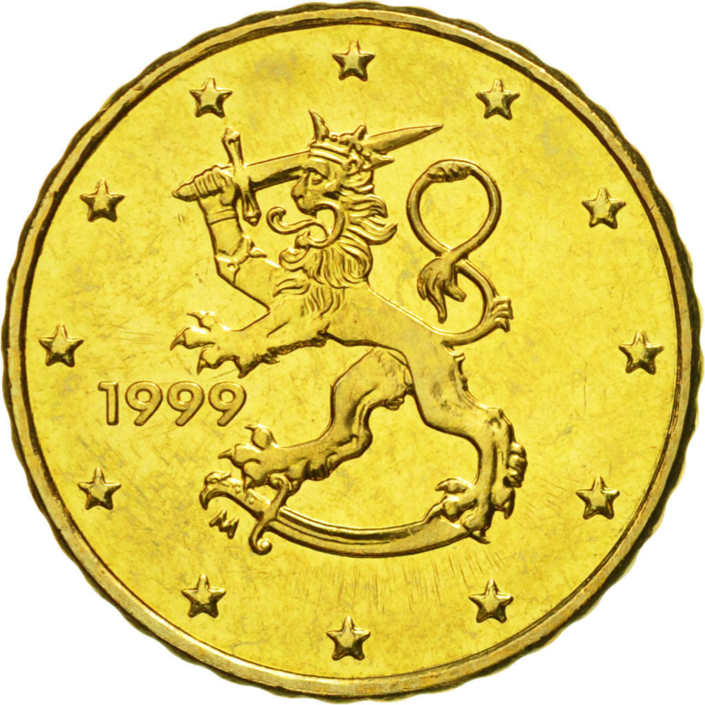 Finlandia, 10 Euro Cent, 1999, FDC, Latón, KM:101