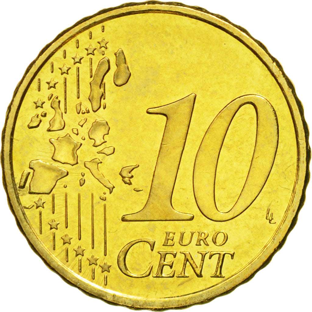 Finlandia, 10 Euro Cent, 1999, FDC, Latón, KM:101