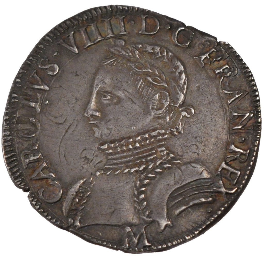 FRANCE, Teston, 1569, Toulouse, AU(55-58), Silver, 9.39
