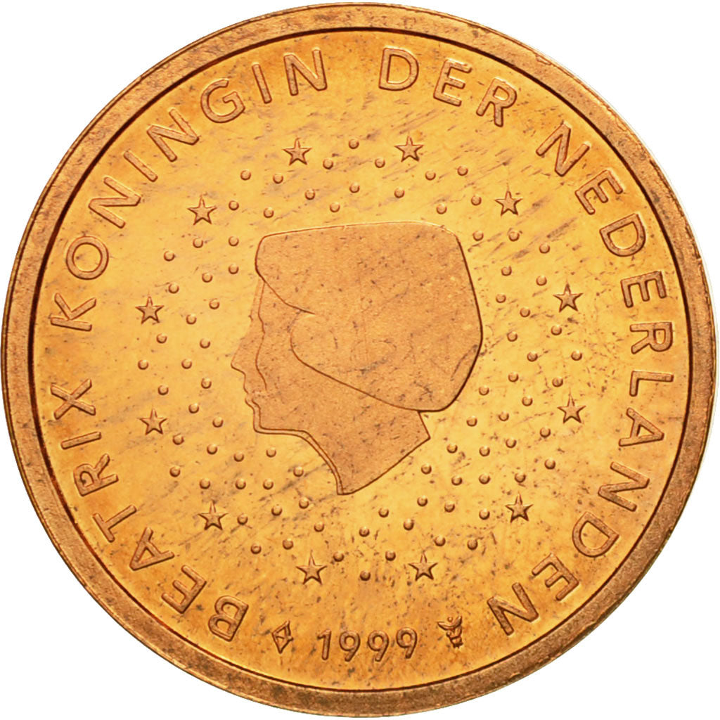 Paesi Bassi, 2 Euro Cent, 1999, FDC, Acciaio placcato rame, KM:235