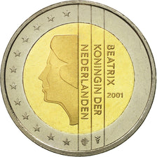 Pays-Bas, 2 Euro, 2001, SPL, Bi-Metallic, KM:241