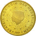Países Bajos, 50 Euro Cent, 2001, SC, Latón, KM:239