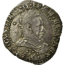 Coin, France, Demi Franc, 1587, Limoges, AU(50-53), Silver, Sombart:4716