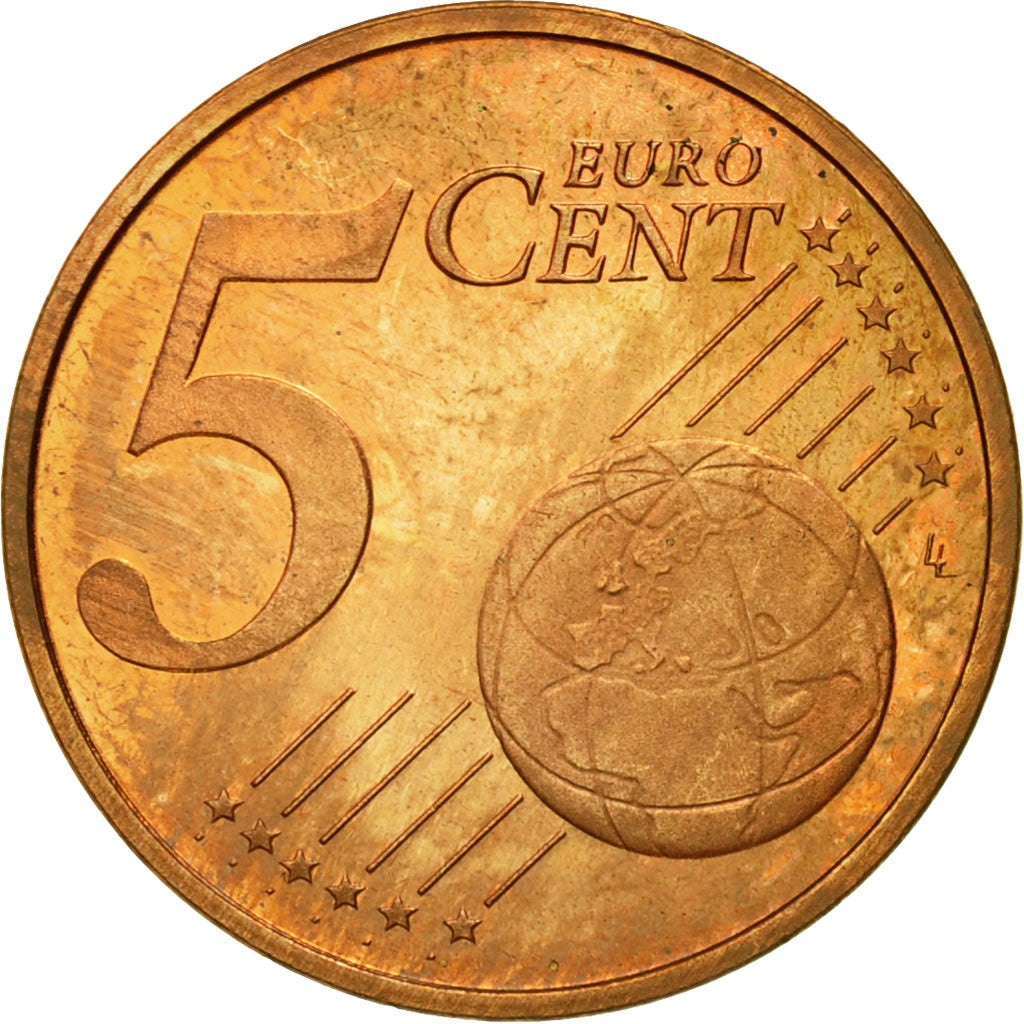 Netherlands, 5 Euro Cent, 2001, MS(63), Copper Plated Steel, KM:236