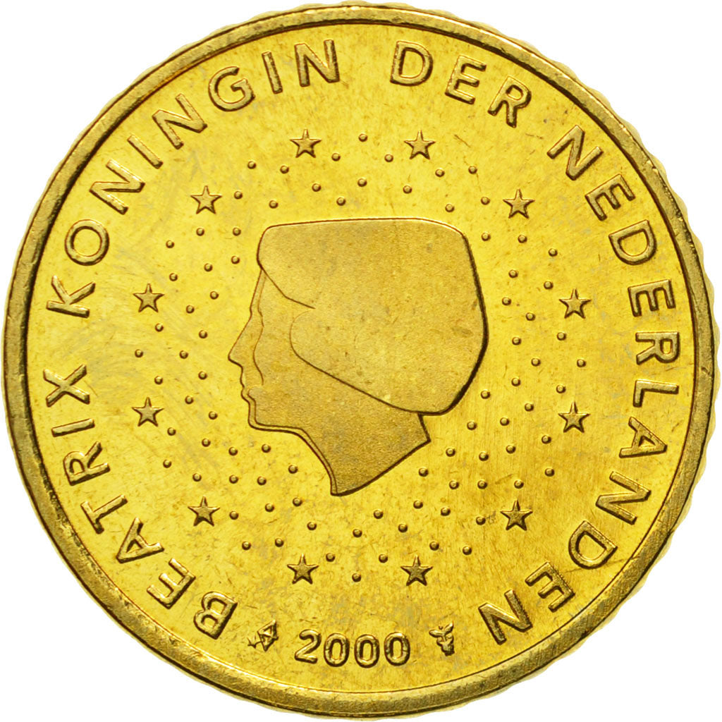 Países Bajos, 50 Euro Cent, 2000, FDC, Latón, KM:239